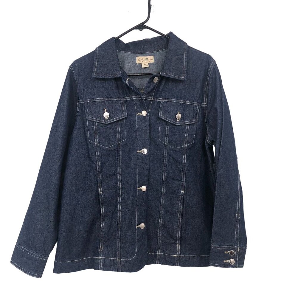 Turtle Bay New York Jean Jacket Womens L Used *Stain on Cuff